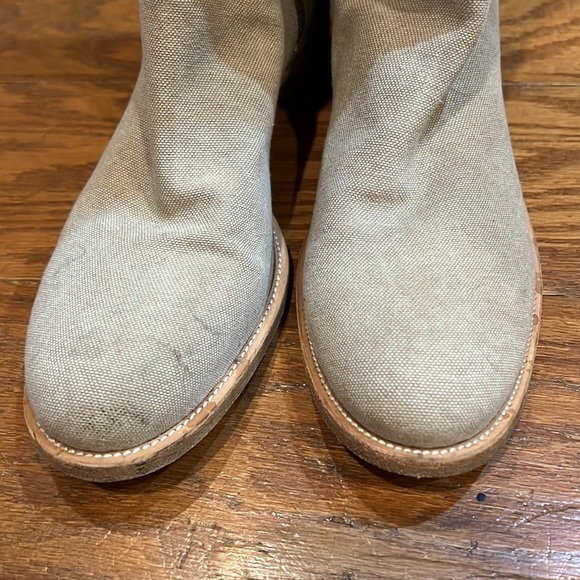 Prada. Bone. Canvas Boot. Size 38.5 - Picture 2 of 13